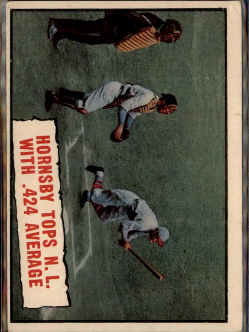 1961 Topps #404 Hornsby Tops NL With .424 Average - ( ) - St. Louis Cardinals
