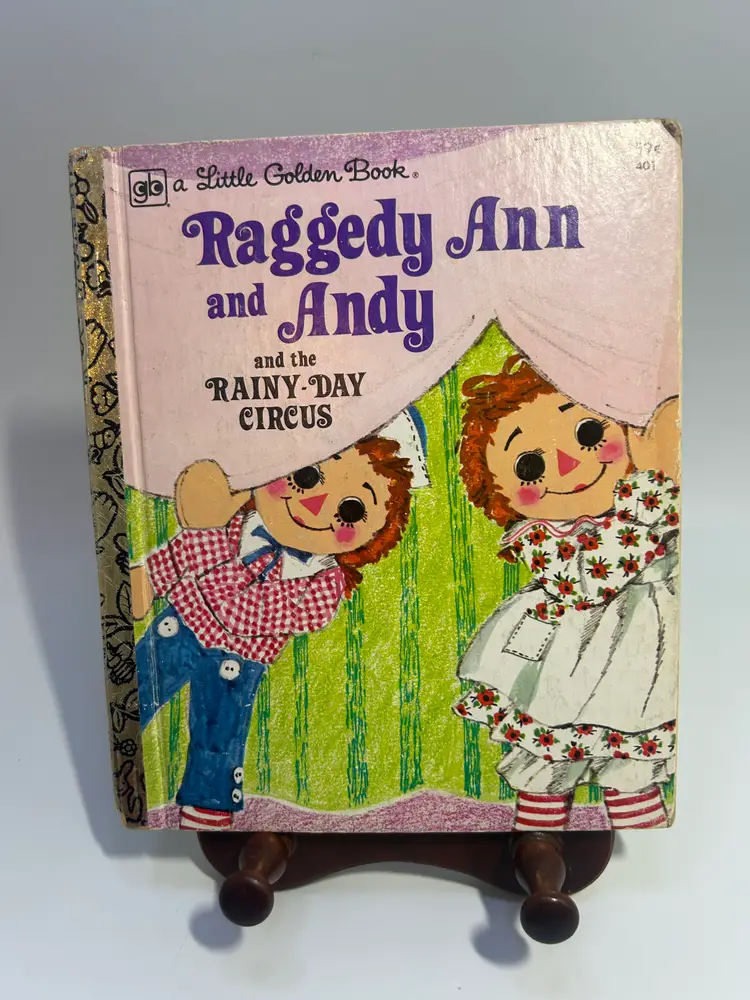 Vintage Raggedy Ann & Andy Golden Book 1978 w/ Handmade 12" Andy Doll