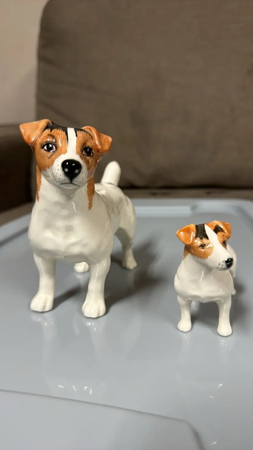 Beswick Jack Russell Terriers Father & Son Porcelain Gloss Model #2023/2109