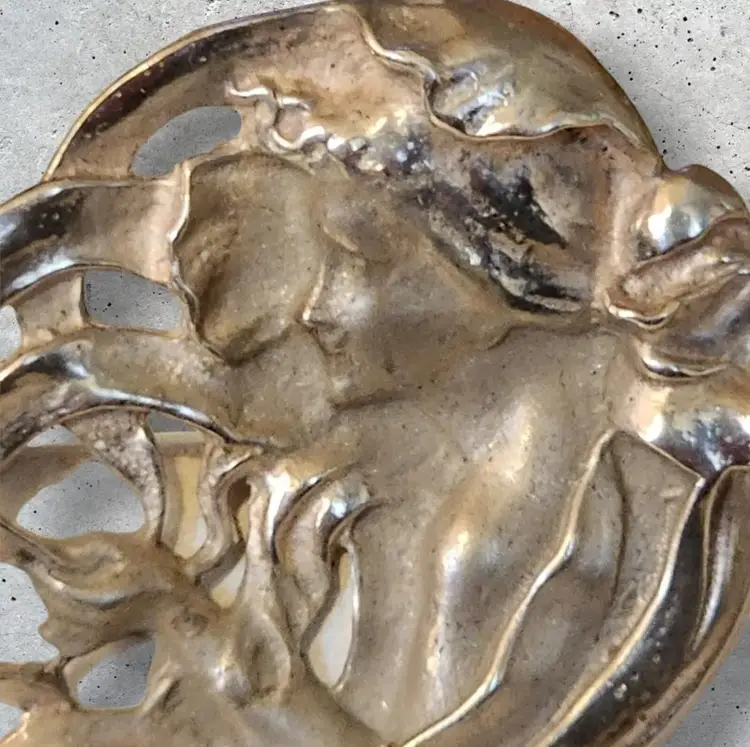 VINTAGE STERLING SILVER ART NOUVEAU SIDE PORTRAIT WOMAN PENDANT BROOCH