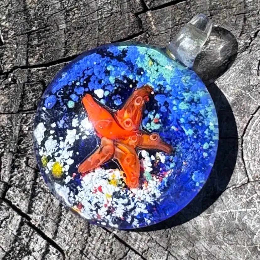 Glass Starfish Pendant