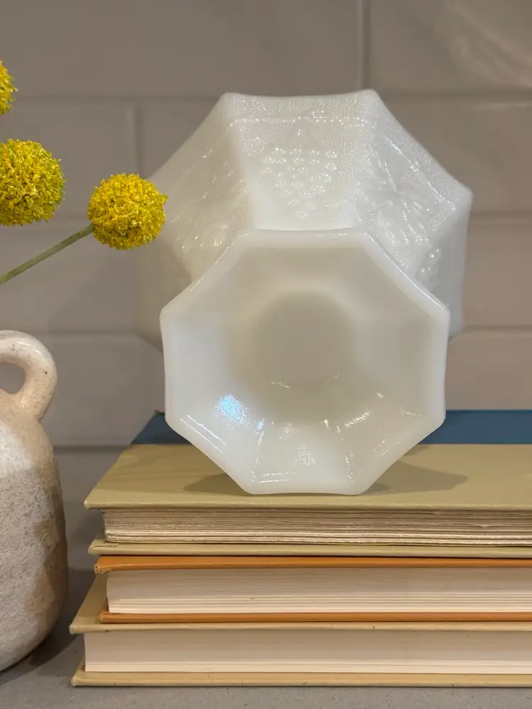 Milk Glass: Anchor Hocking Lidded Candy Dish