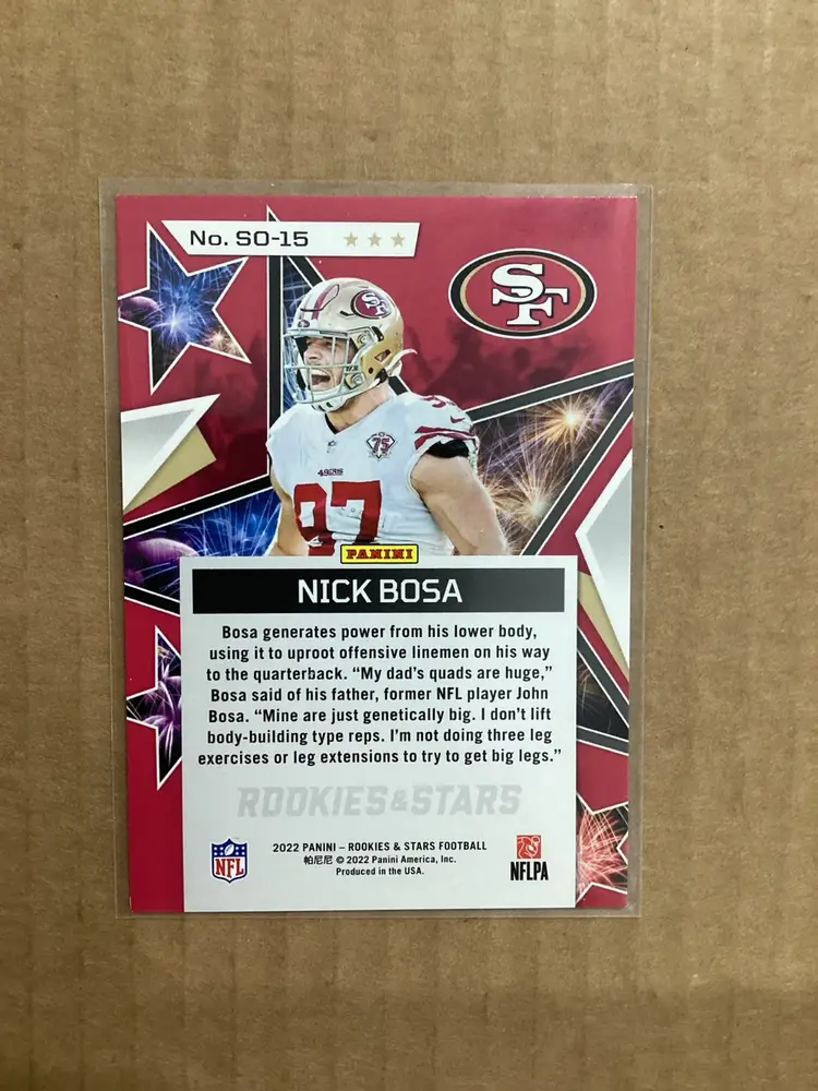 2022 Rookies & Stars NICK BOSA Standing Ovation TRUE BLUE SP 30/49 #SO-15