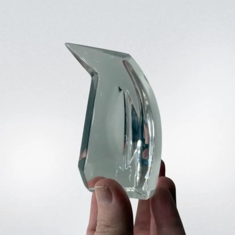 Val St Lambert Crystal Penguin Paperweight