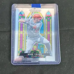 2021 Panini Prizm Baseball Stained Glass Base Mike Trout #SG-1