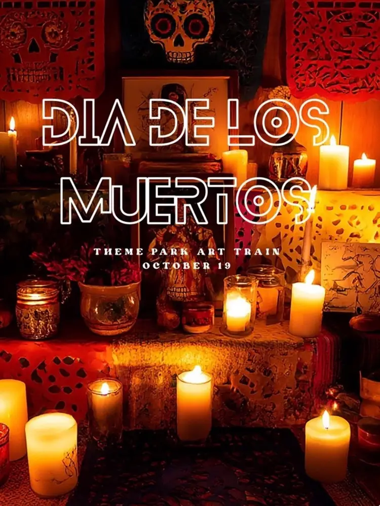 Theme Park Art Train~Dia De Los Muertos