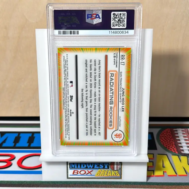 Jung Hoo Lee #RR-17 PSA 9 Radiating Rookies 2024 Topps Chrome San Francisco Giants