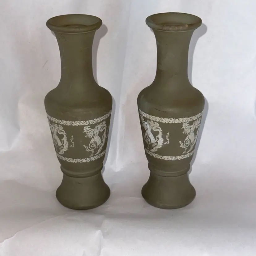 Vintage Avon Wedgewood Style Small Vases