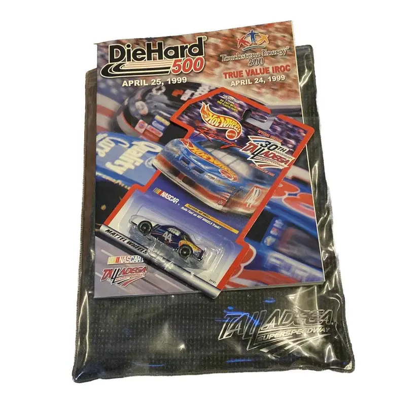 NASCAR Talladega Diehard 500 Program, Plastic Sleeve, 1/64 Car, April 1999