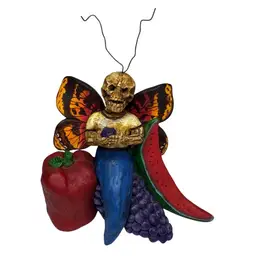 Josefina Aguilar, Oaxaca Mexico, Clay Sculpture, Skeleton/Mermaid/Butterfly!