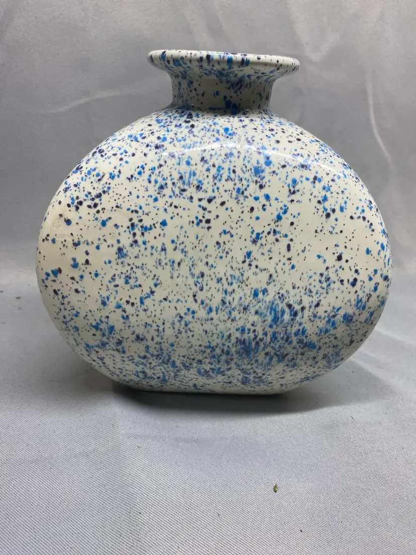 Blue Speckled Studio Pottery Vase