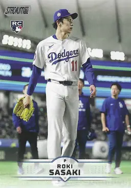 2025 Stadium Club Roki Sasaki RC #187 Los Angeles Dodgers
