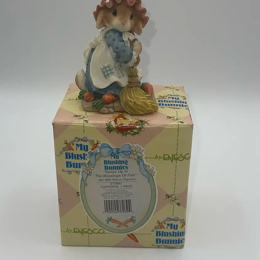Enesco My Blushing Bunnies, Swept Up In The Blessings Of Fall With Box