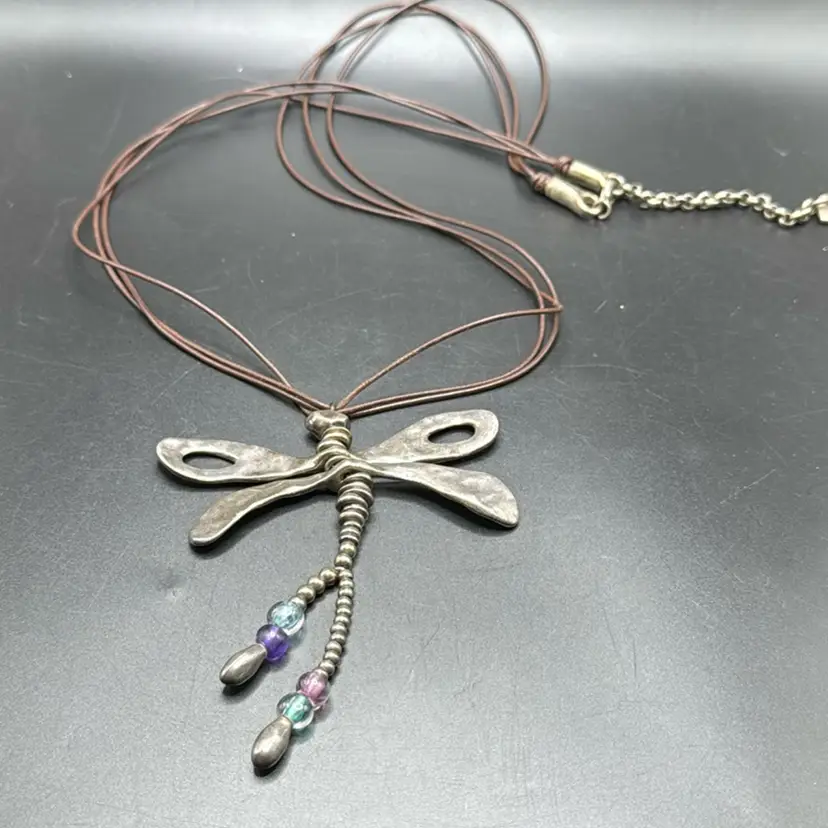 UNOde50 Rare "DRAGONFLY" Choker Necklace Silver Plated Beads Handmade in Spain