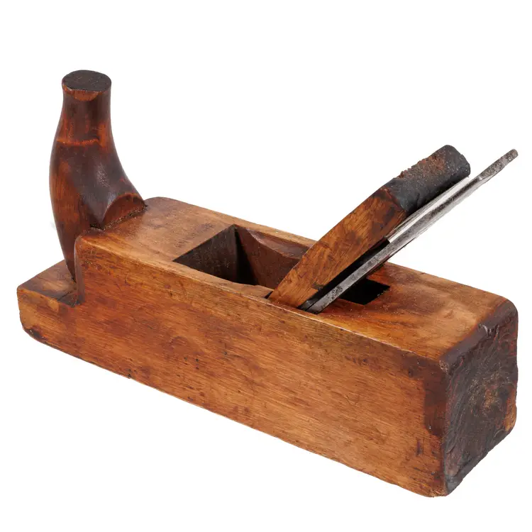 Antique "F.W.B" German Horned Wooden Scrub Plane