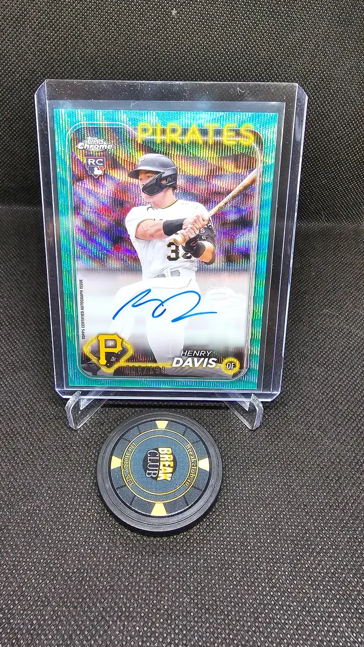 2024 Topps Chrome Auto Henry Davis Auto 6/199- Pittsburg Pirates