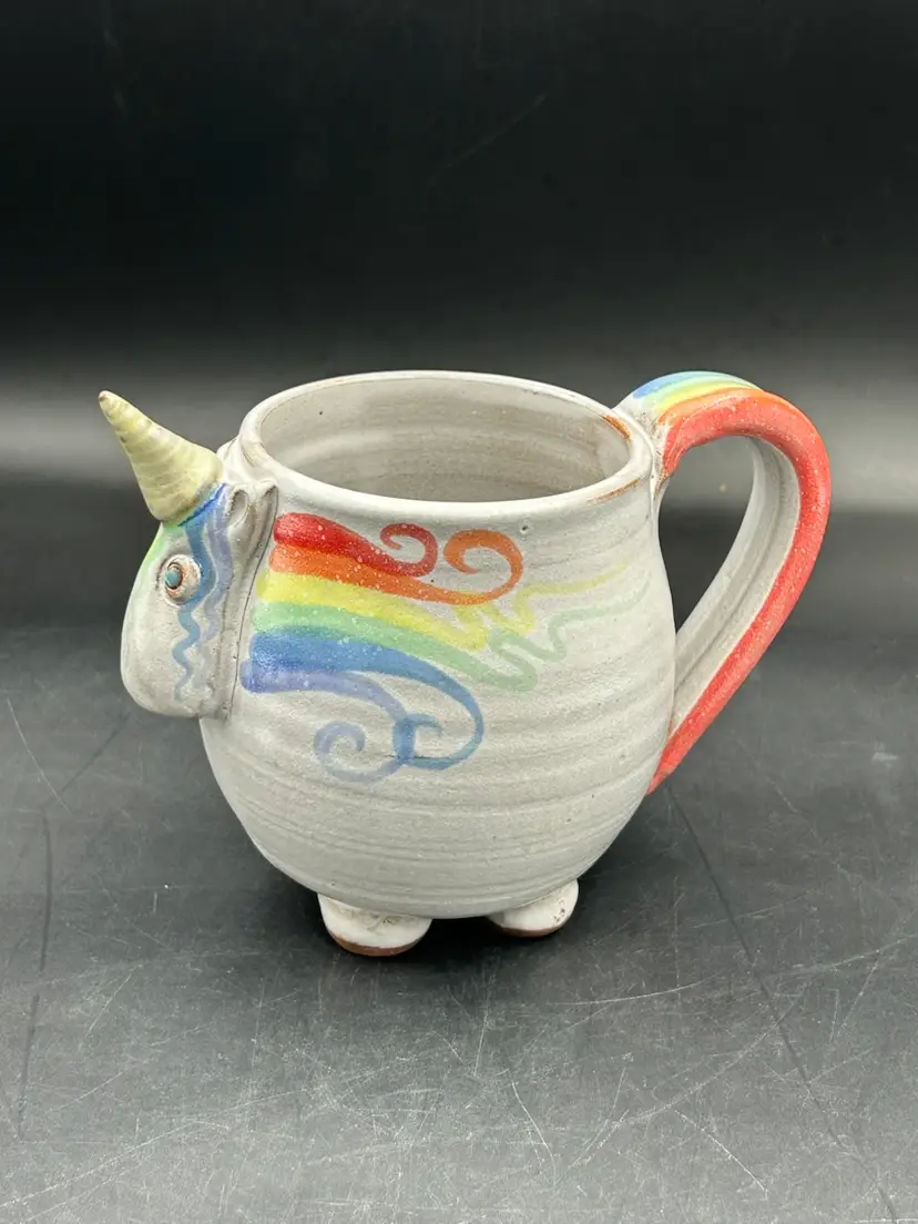 MUDWORKS Pottery Unicorn The Elwood Rainbow Mug -USA