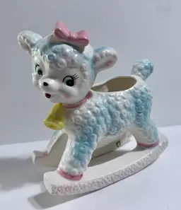 Vintage 1970’s INARCO E-2188 Baby Lamb Rocker Japan Planter