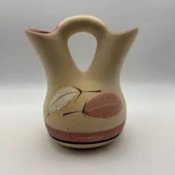 Native American “Rose Feather” Wedding Vase