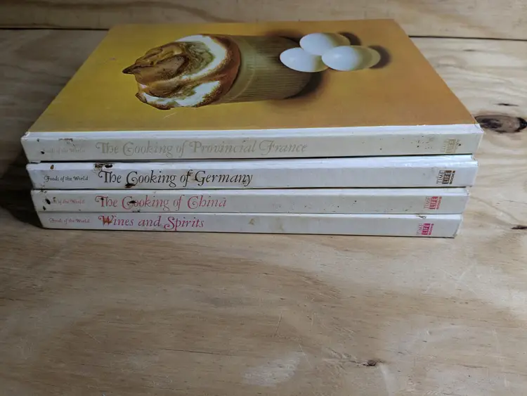 Time Life Vintage Set Of 4 International Cookbooks French, German, Chinese, Wine And Spirits Cookbooks