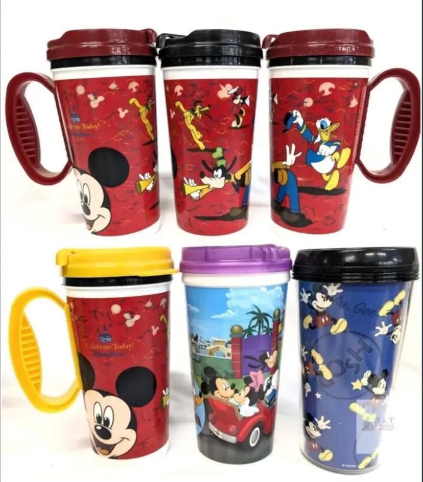 Buyer's Choice - Disney Parks Travel Mugs, 16oz — Mickey Mouse, Minnie, Donald, Goofy, Assorted Colors