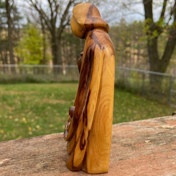 Hand-carved Olive Wood Figurine of the Holy Family. 5.5”h.