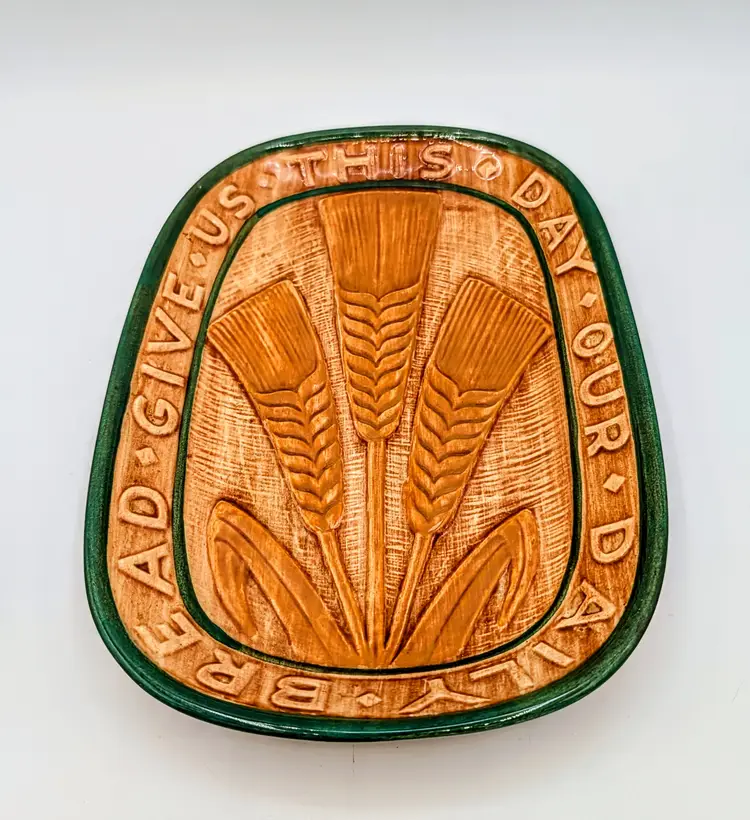 Vintage Pennsbury Pottery Daily Bread Tray Wheat Plate Morrisville PA