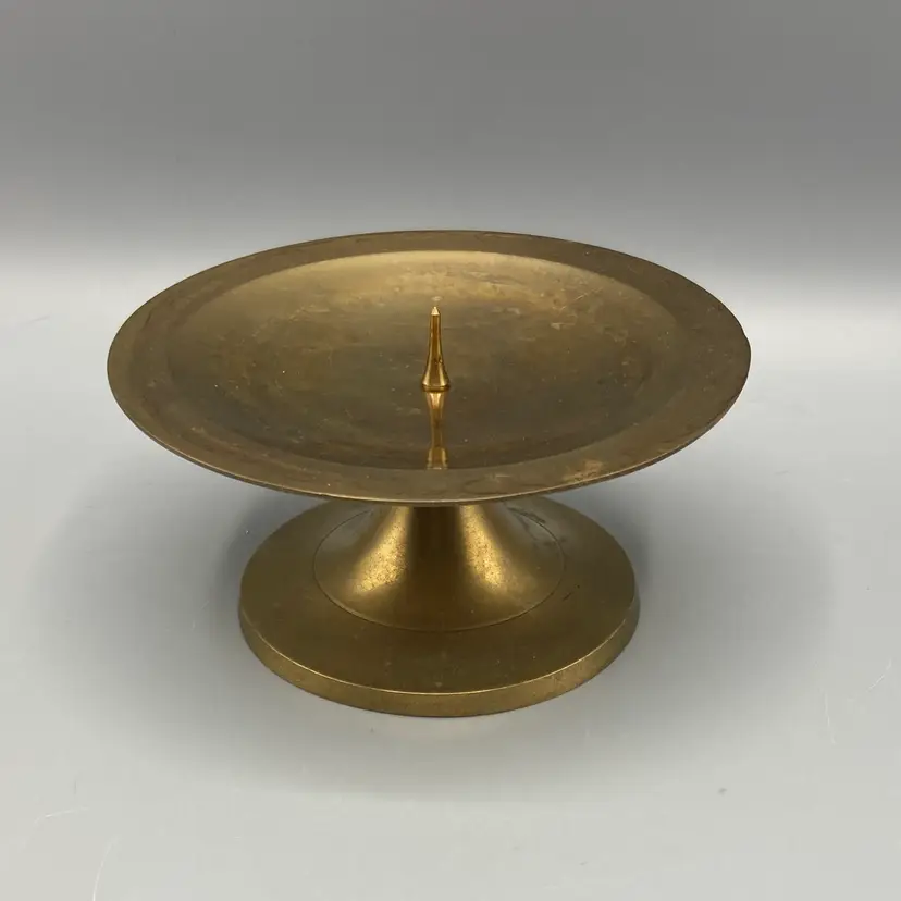 Brass Pillar Candle Holder 2" Tall