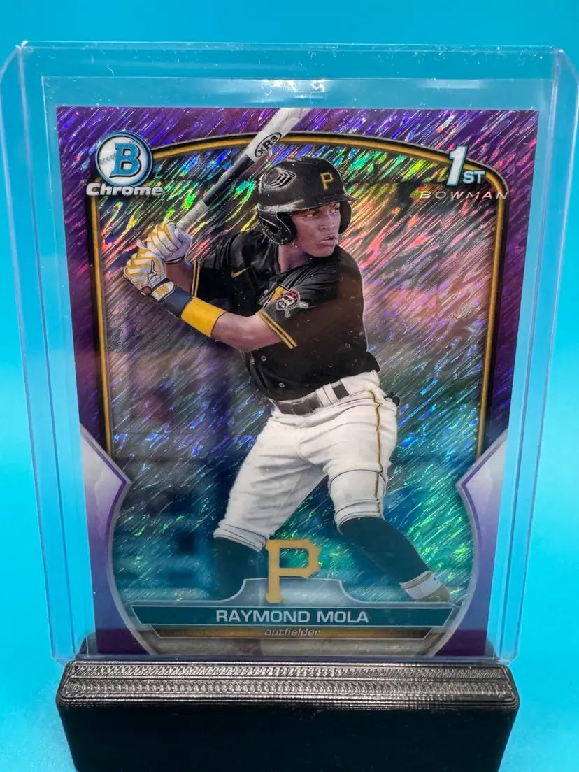 Raymond Mola 1st Bowman Chrome Purple Shimmer Refractor /250 Pittsburgh Pirates