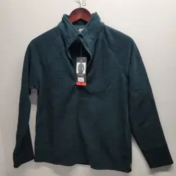 Eddie Bauer Quarter Zip Sweater Women Size M Fleece