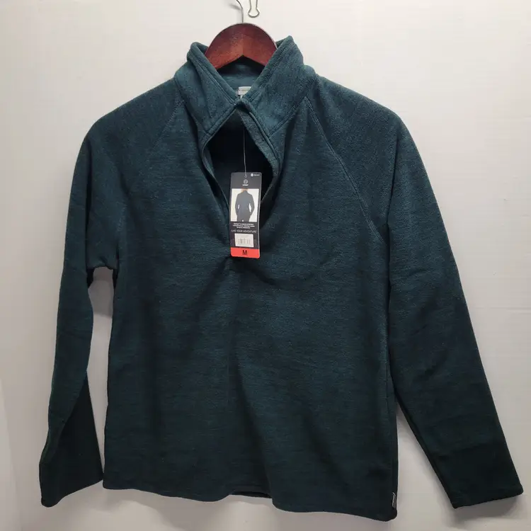 Eddie Bauer Quarter Zip Sweater Women Size M Fleece