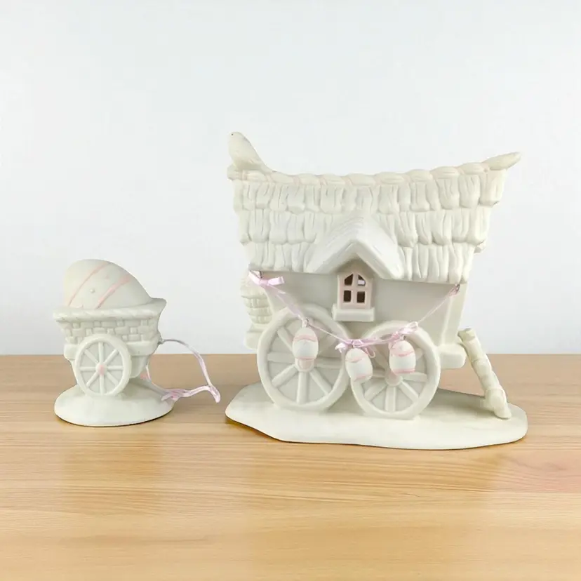 Dept. 56 Snowbunnies Cart with Easter Egg Figurine