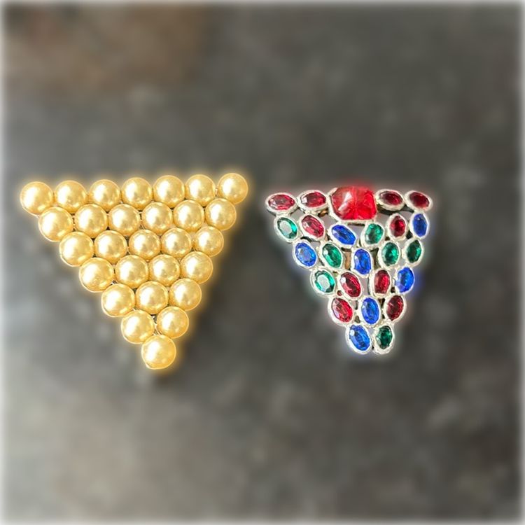 Vintage Fur Clips Colorful And Faux Pearl is Marked Coro Hard To Find Beauties