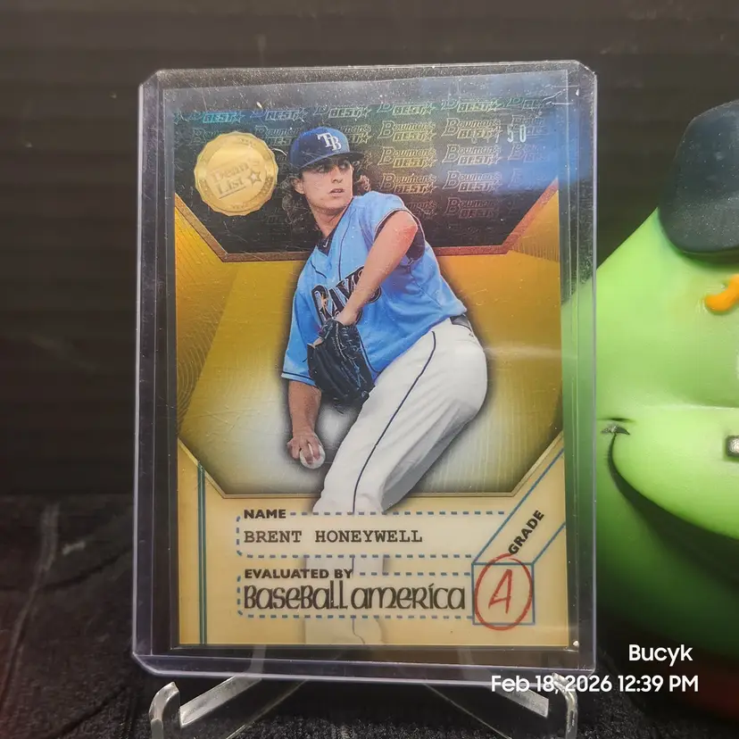 2017 Bowman Chrome Dean's List Gold - Brent Honeywell Tampa Bay Rays 4/50