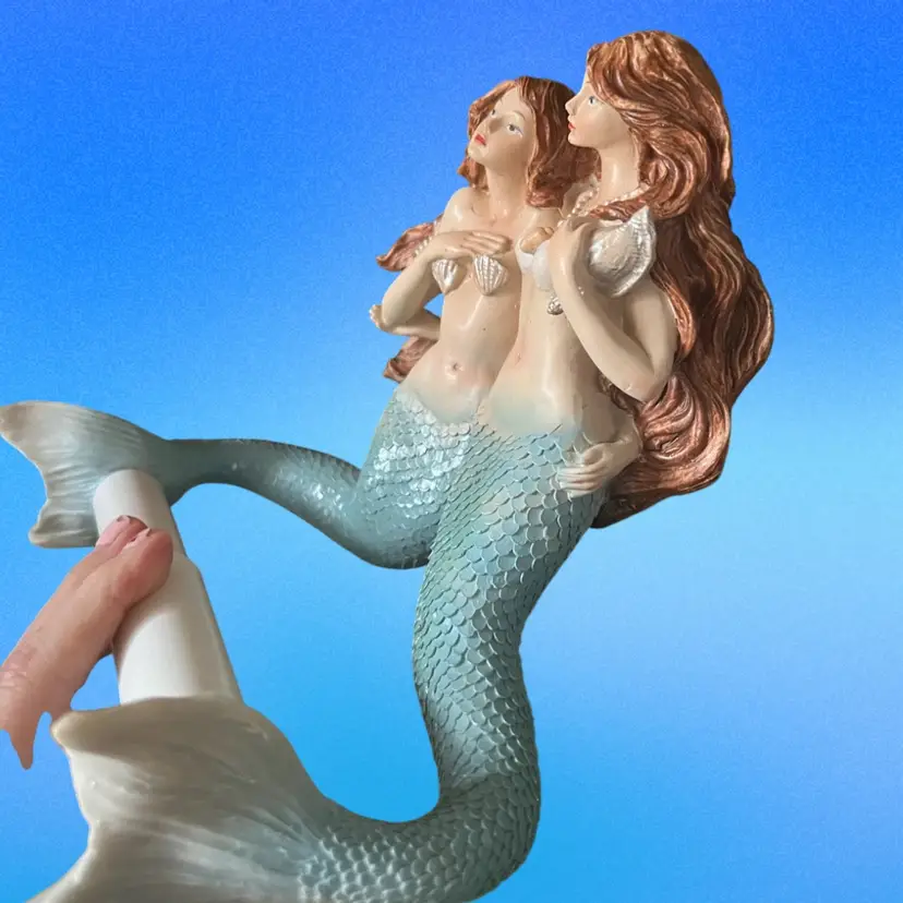 3D Mermaid Toilet Paper Roll Holder, Wall Mounted. 8x8” Nautical Beach Fantasy