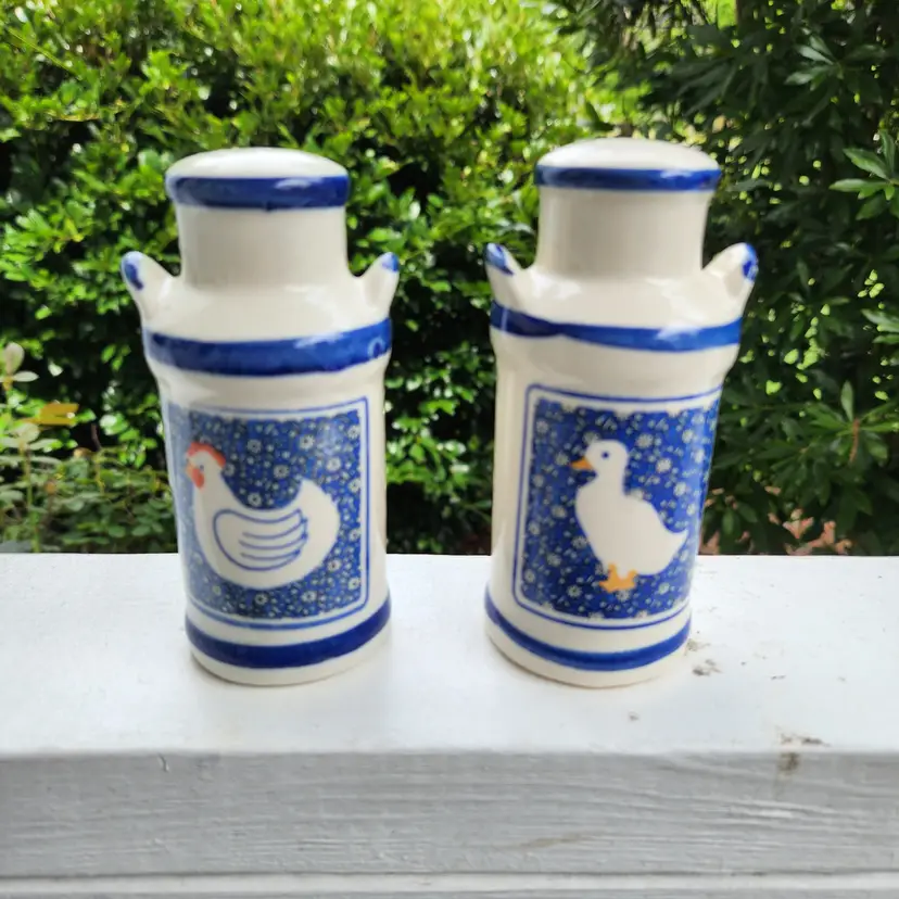 Salt and Pepper Shakers Vintage (chip on one handle)
