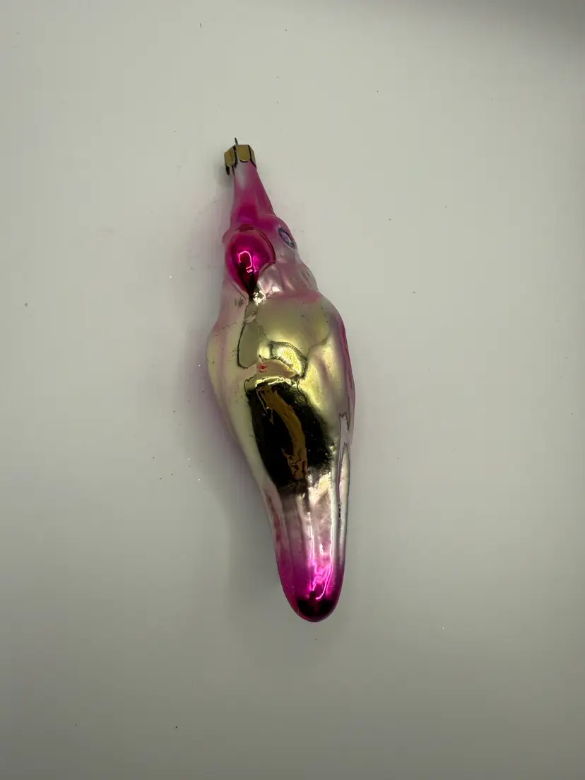 Vintage Parrot Christmas Ornament Mercury Blown Glass