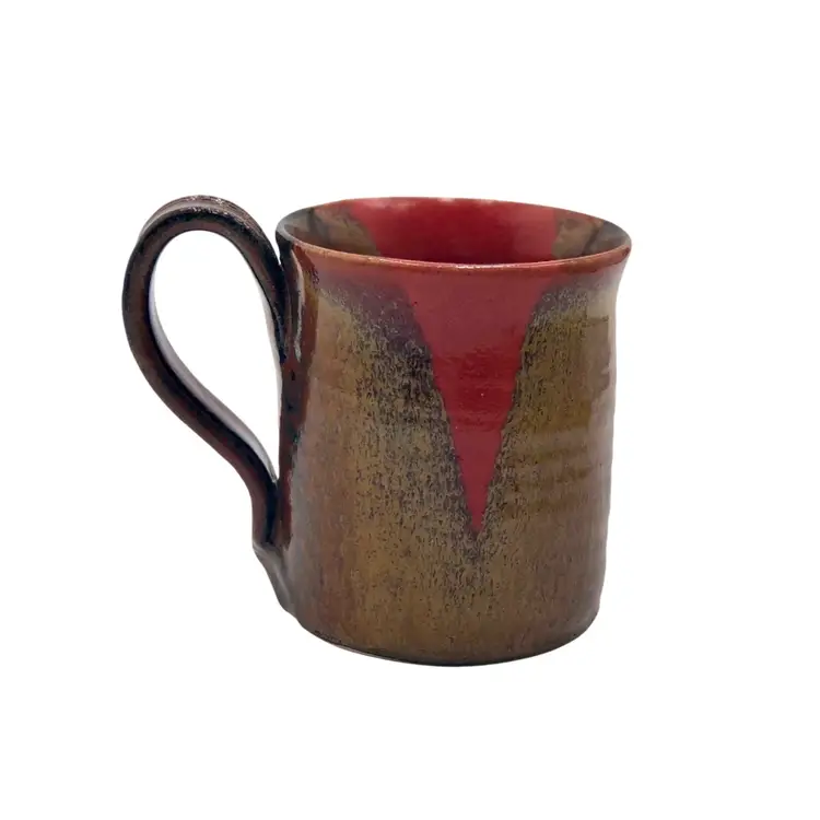 Stoneware Coffee Mug
Signed By Norma Williams 
Of Pleasant Nest Pottery Mangum, OK 
Fall Autumn Harvest Thanksgiving 
Halloween Party Celebration Gift