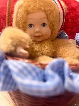 Anne Geddes Baby Bear In Basket