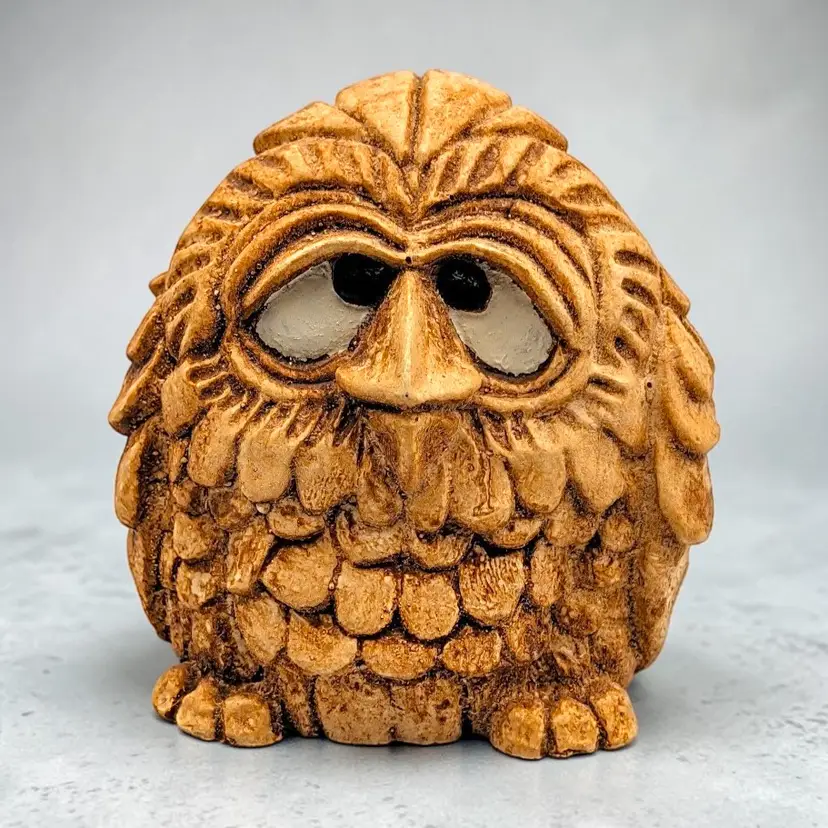 Bill Vernon Shade Tree Creations Owl Figurine 1980 Vintage Cute Funny