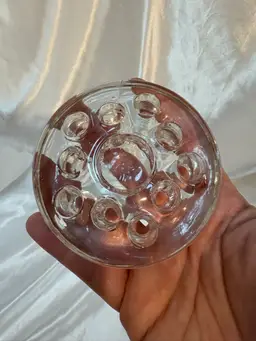 Clear Flower Frog Marble Holder