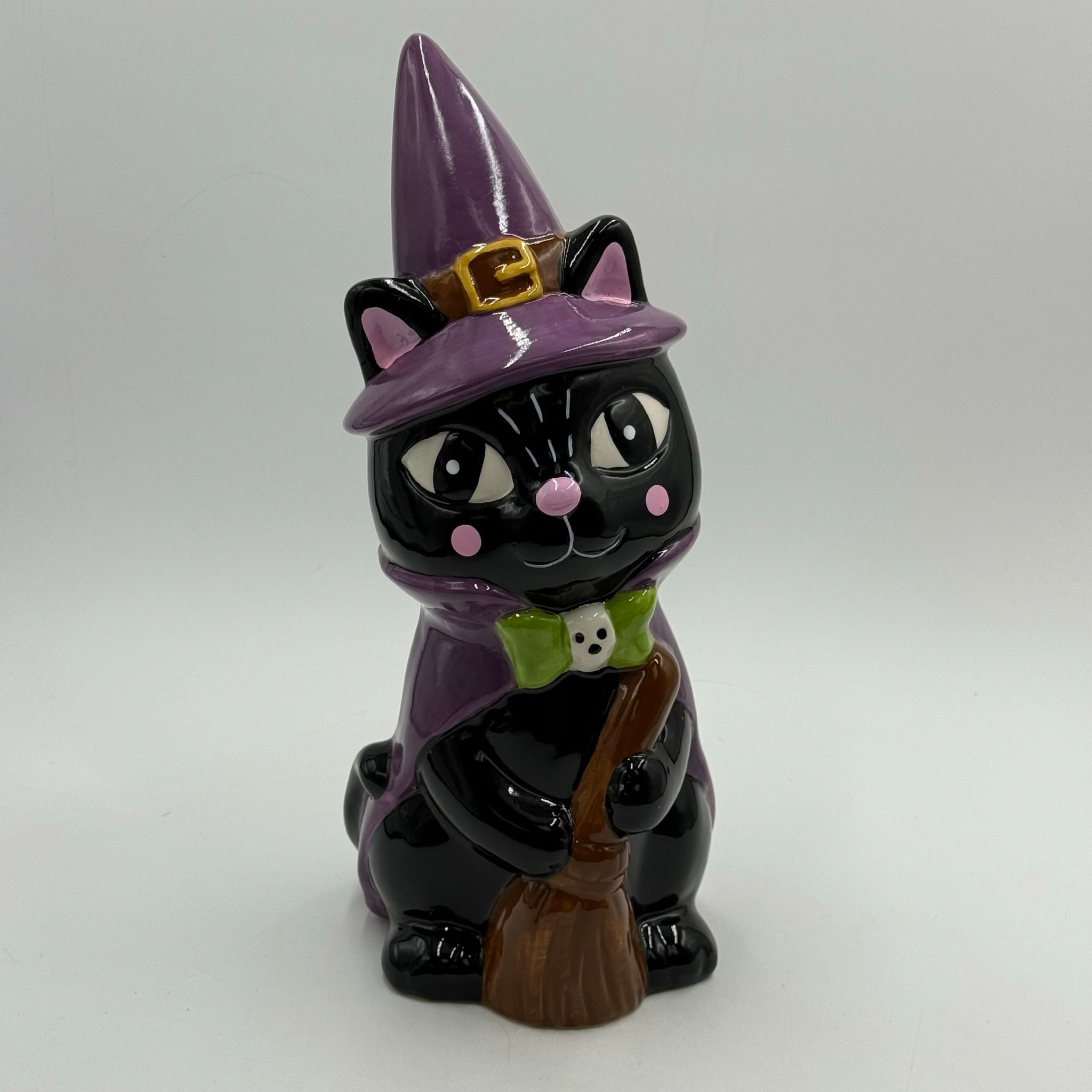 Niknax · Halloween Ceramic Figurine Whimsical Cute Black Cat
