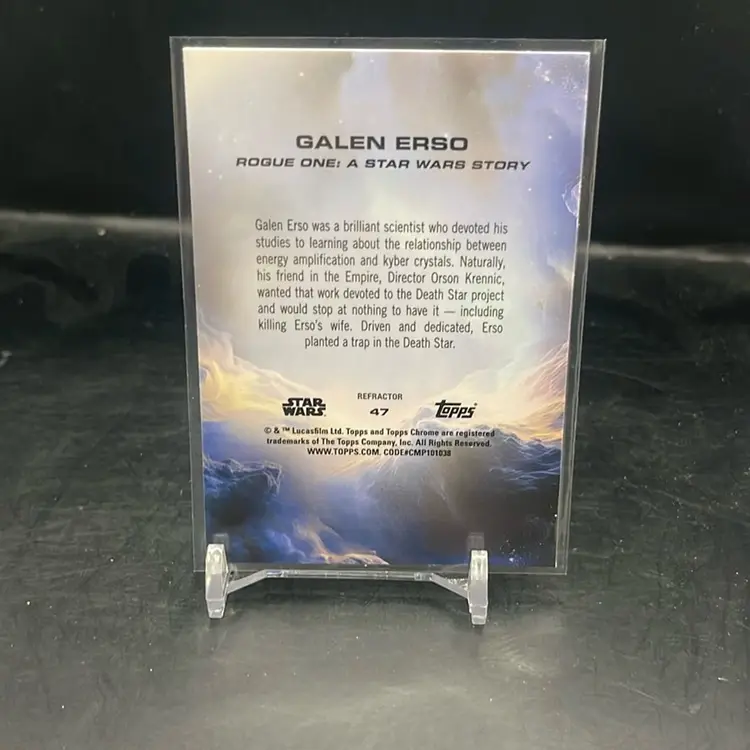 2025 Topps Chrome Star Wars Galen Eros Refractor
