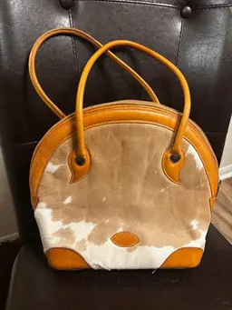 Vintage Circle Y Cowhide Western Shoulder Bag