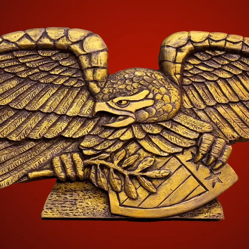 Hand-Carved Golden Eagle Sculpture ~ SwS SC1
