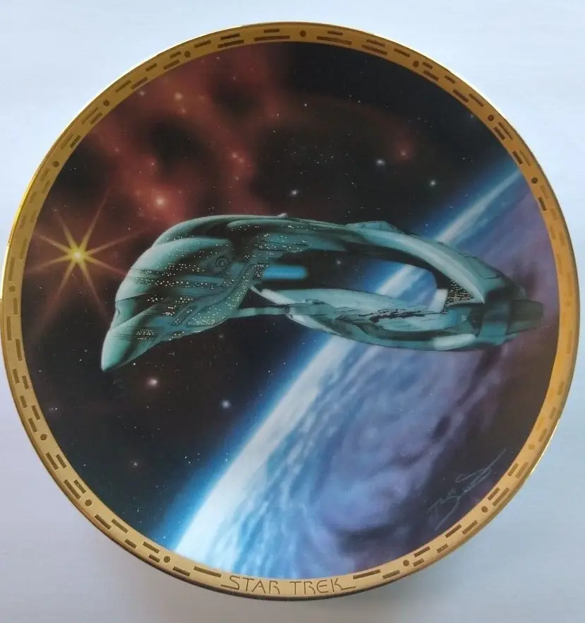 #01 Star Trek Collectors Plate Romulan Warbird The Voyagers Collection Hamilton 1994
