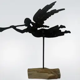 Vintage Angel Weathervane, 11-1/4” Wide x 14” Tall