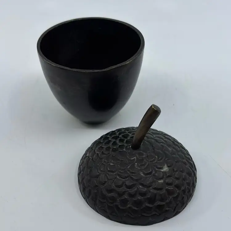 Cast Iron Acorn Trinket Box 4.5”