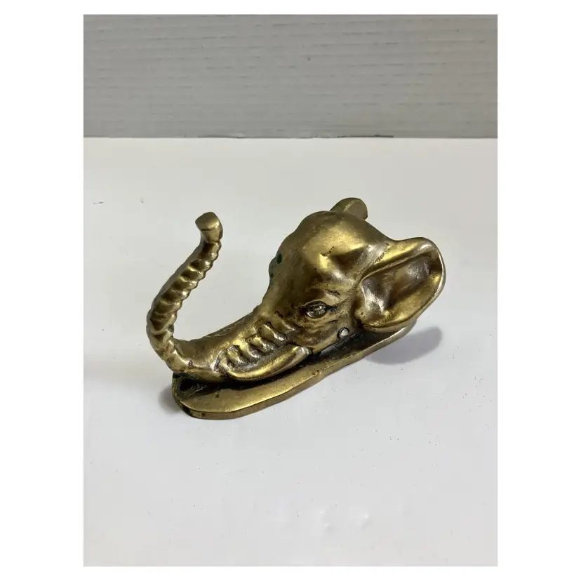Vintage brass elephant door knocker