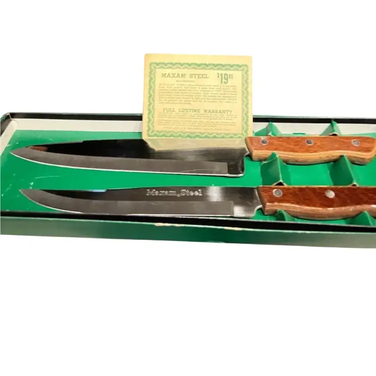 VINTAGE KNIFE SET 
By Maxim
13” Carving Knife & 14" Chef Knife 


Christmas Holiday Hosting 
Party Celebration Winter Gift
Thanksgiving Harvest Autumn Halloween Party Celebration Gift 
Mothers Day Anniversary Birthday